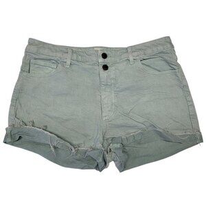 Universal Threads Denim Shorts Distressed Light Green Womens Size 12‎ 31